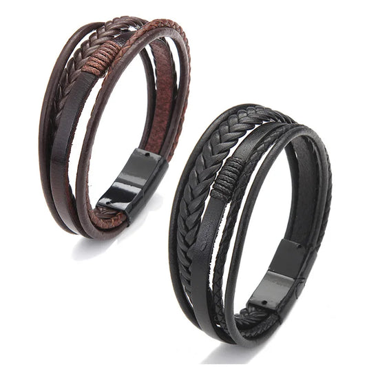 Bracelet cuir Homme "INDIAN"