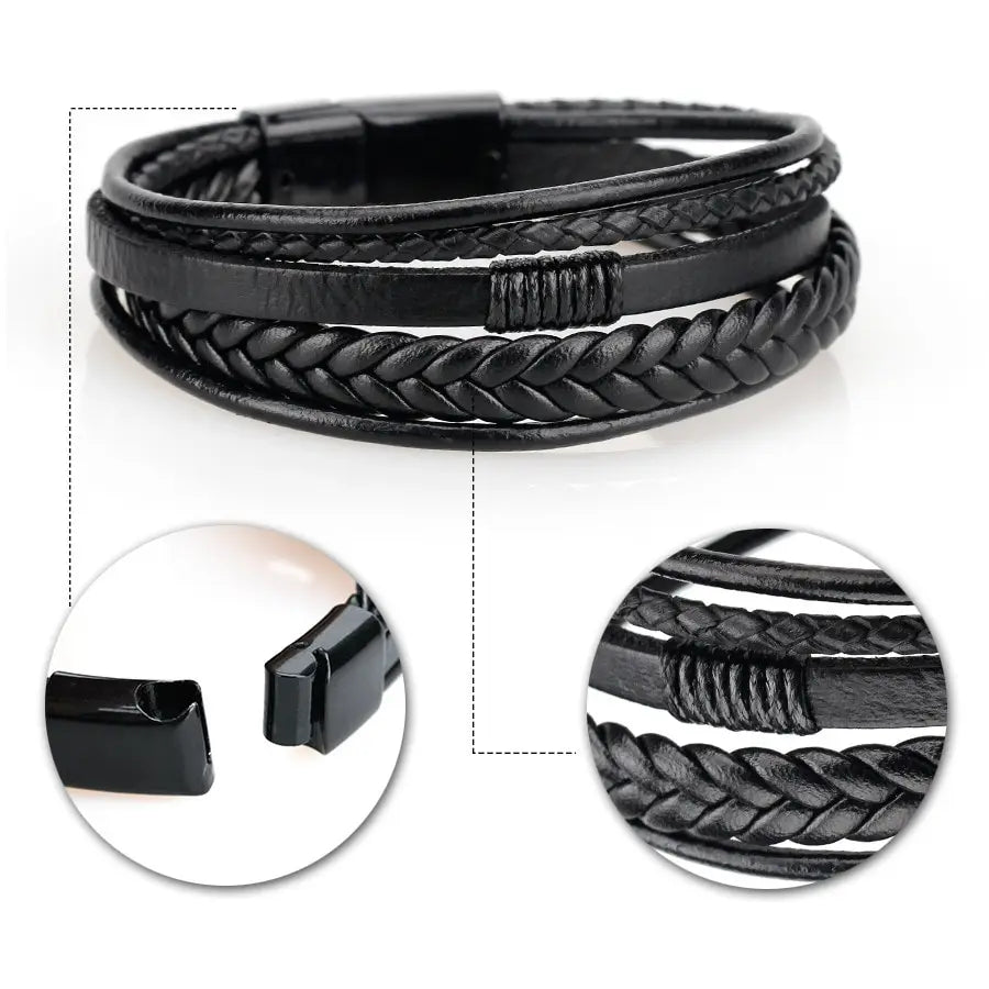Bracelet cuir Homme "INDIAN"