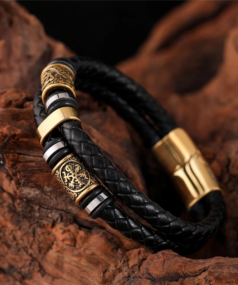Bracelet cuir Homme "VALHALLA"