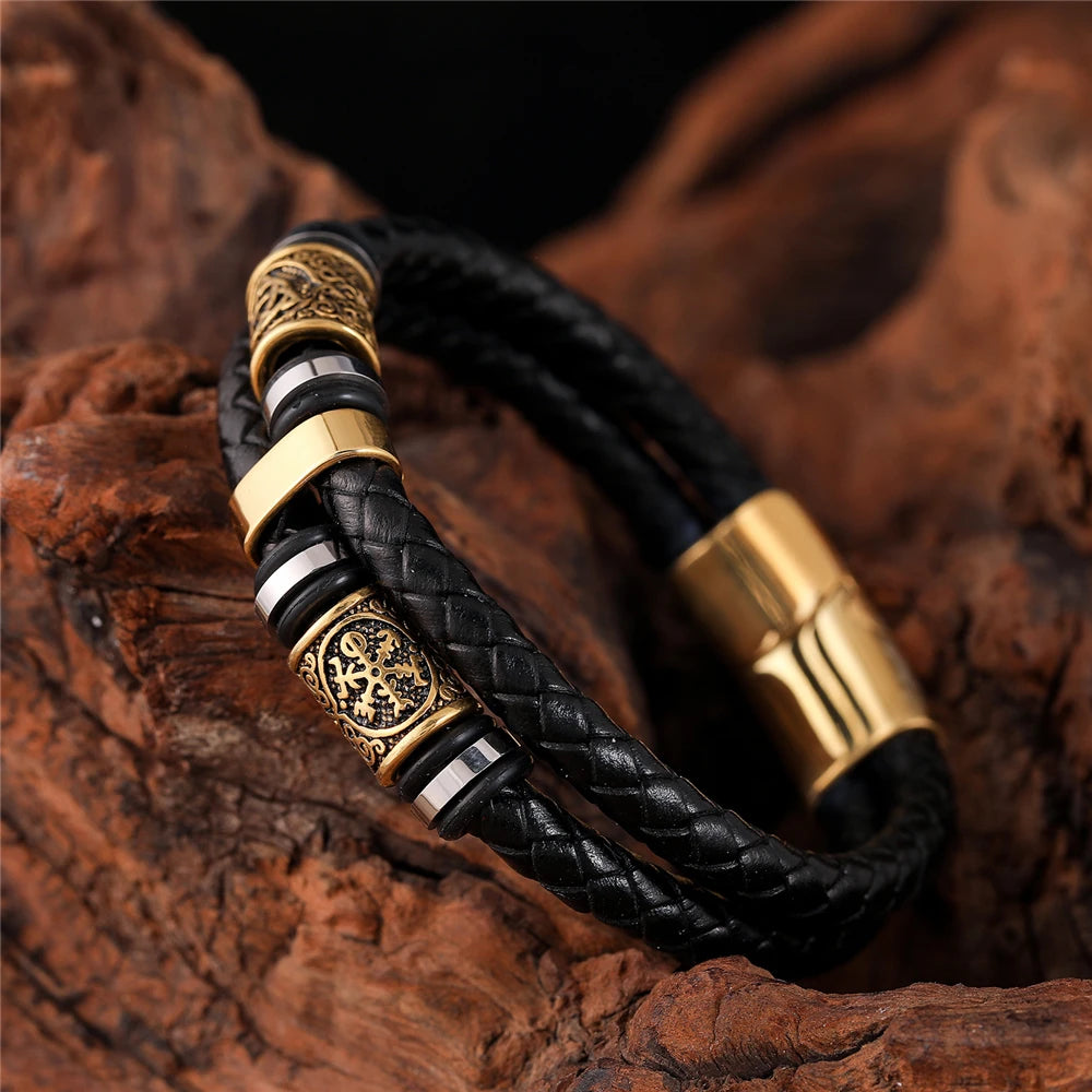 Bracelet cuir Homme "VALHALLA"
