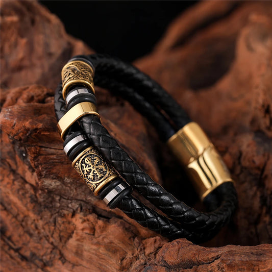 Bracelet cuir Homme "VALHALLA"