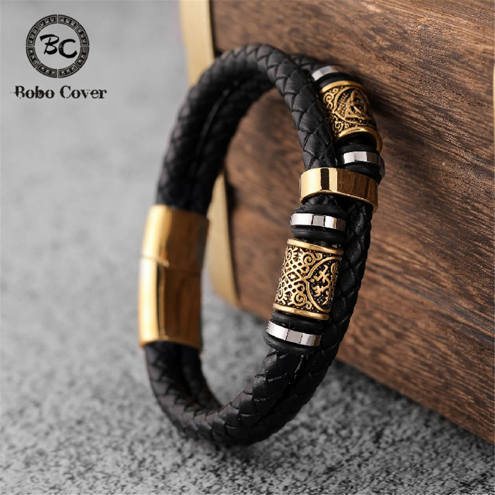 Bracelet cuir Homme "VALHALLA"