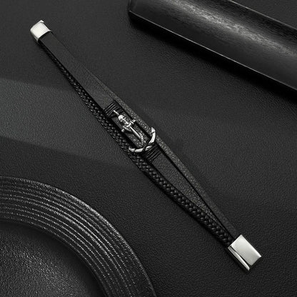 Bracelet cuir homme "ANCHOR"