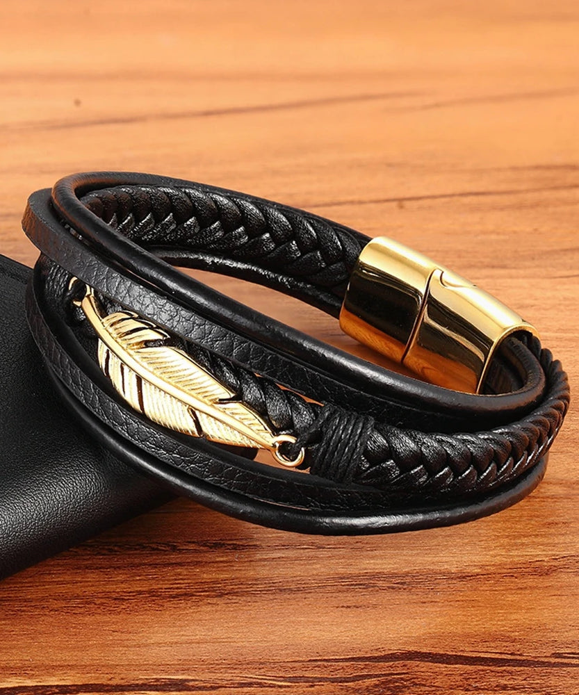 Bracelet cuir homme "APALACHE TRAIL"