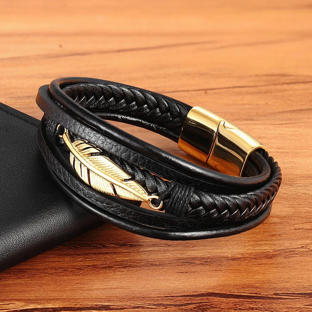 Bracelet cuir homme "APALACHE TRAIL"