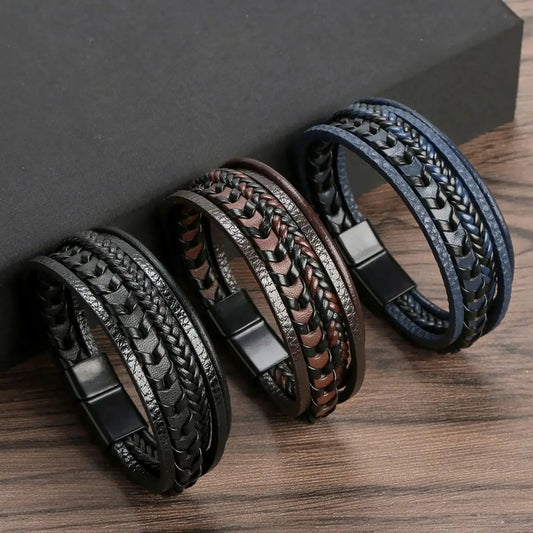 Bracelet cuir homme "BUCKLE"