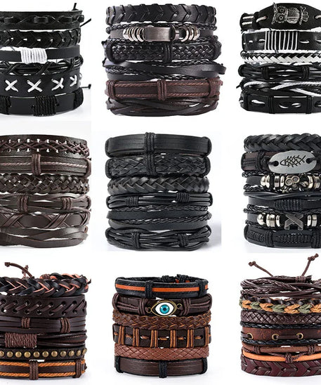 Bracelet cuir homme "CHAMANE"