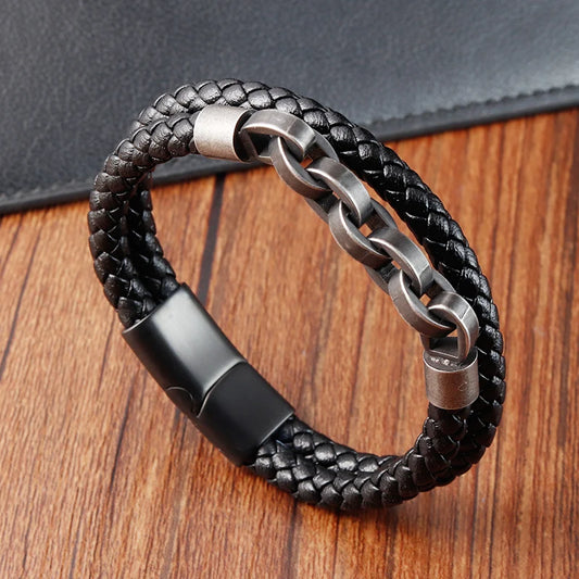 Bracelet cuir homme "JAIL STEEL"