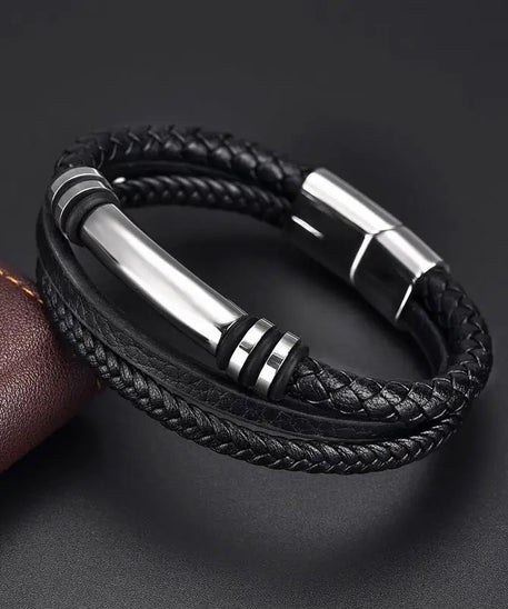 Bracelet cuir homme "MAGNET"
