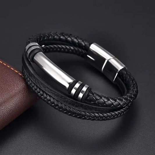 Bracelet cuir homme "MAGNET"