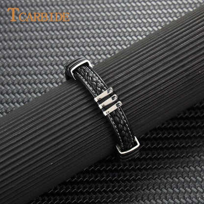 Bracelet cuir homme "MAGNETIC"
