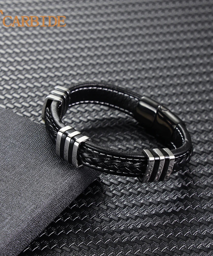Bracelet cuir homme "MAGNETIC"