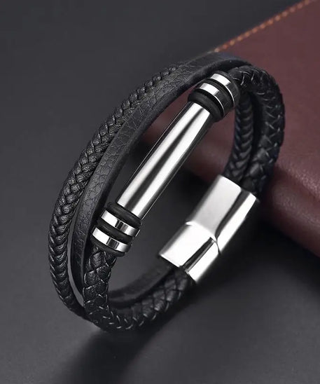 Bracelet cuir homme "MAGNET"