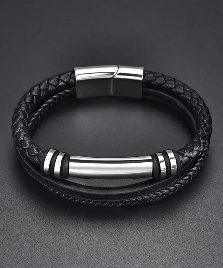 Bracelet cuir homme "MAGNET"