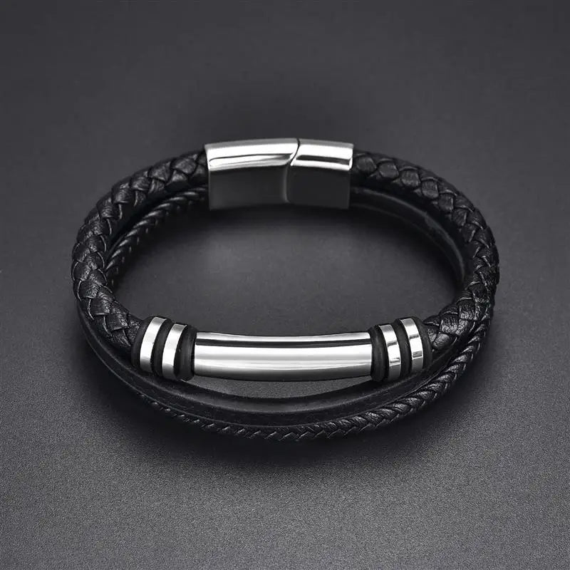Bracelet cuir homme "MAGNET"