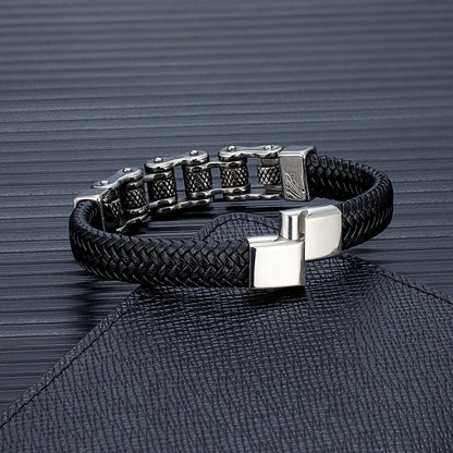 Bracelet cuir homme "MAILLON"