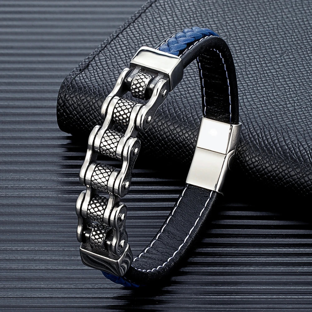 Bracelet cuir homme "MAILLON"