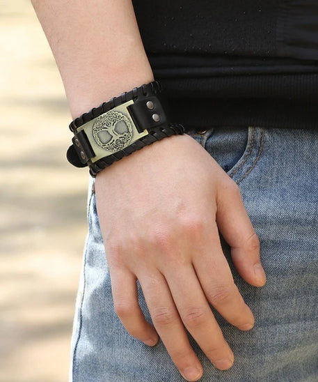 Bracelet cuir homme "RAGNAR"