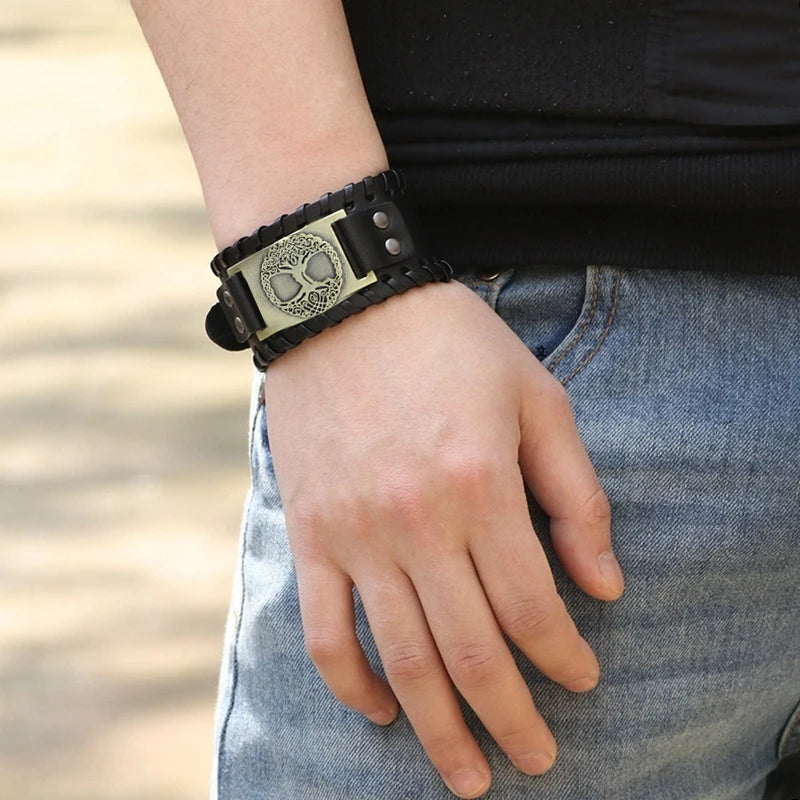 Bracelet cuir homme "RAGNAR"
