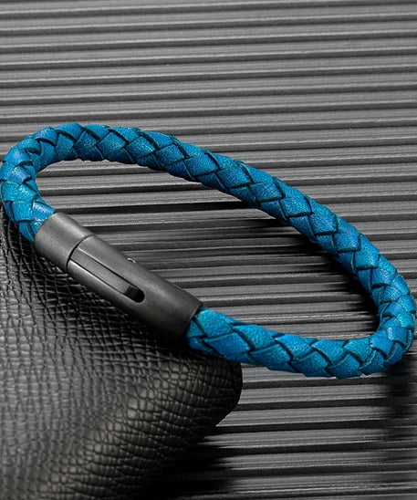 Bracelet cuir homme "SIMPLE WHEEL"