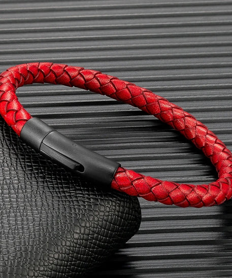 Bracelet cuir homme "SIMPLE WHEEL"