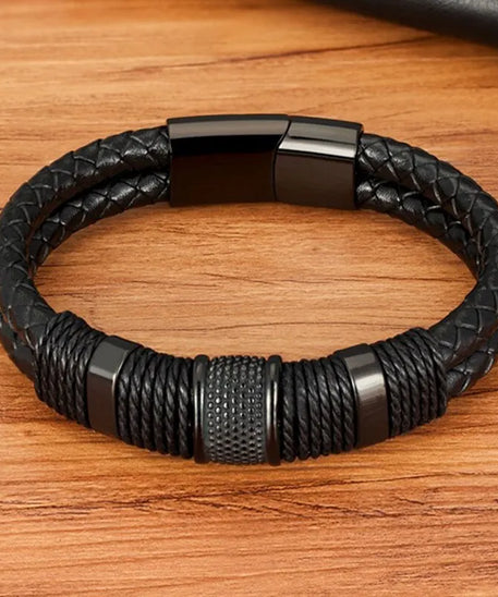 Bracelet cuir homme "SNAKE SKIN"