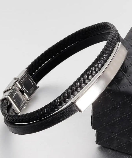 Bracelet cuir homme "SNAP"