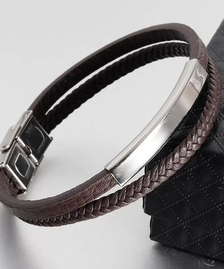 Bracelet cuir homme "SNAP"