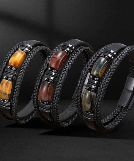 Bracelet cuir homme "STONENGE"