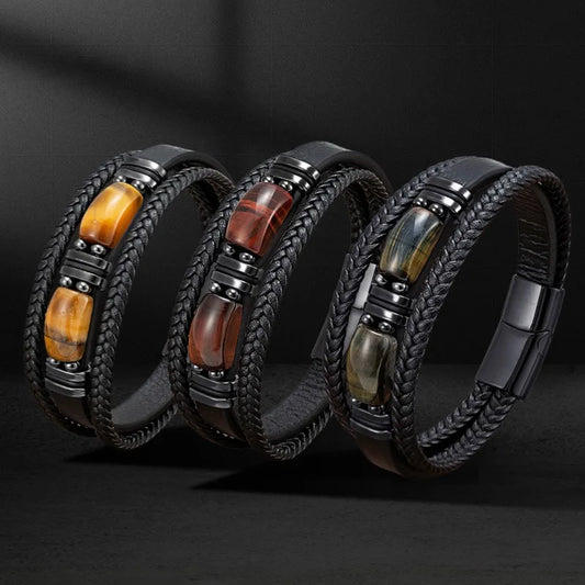 Bracelet cuir homme "STONENGE"