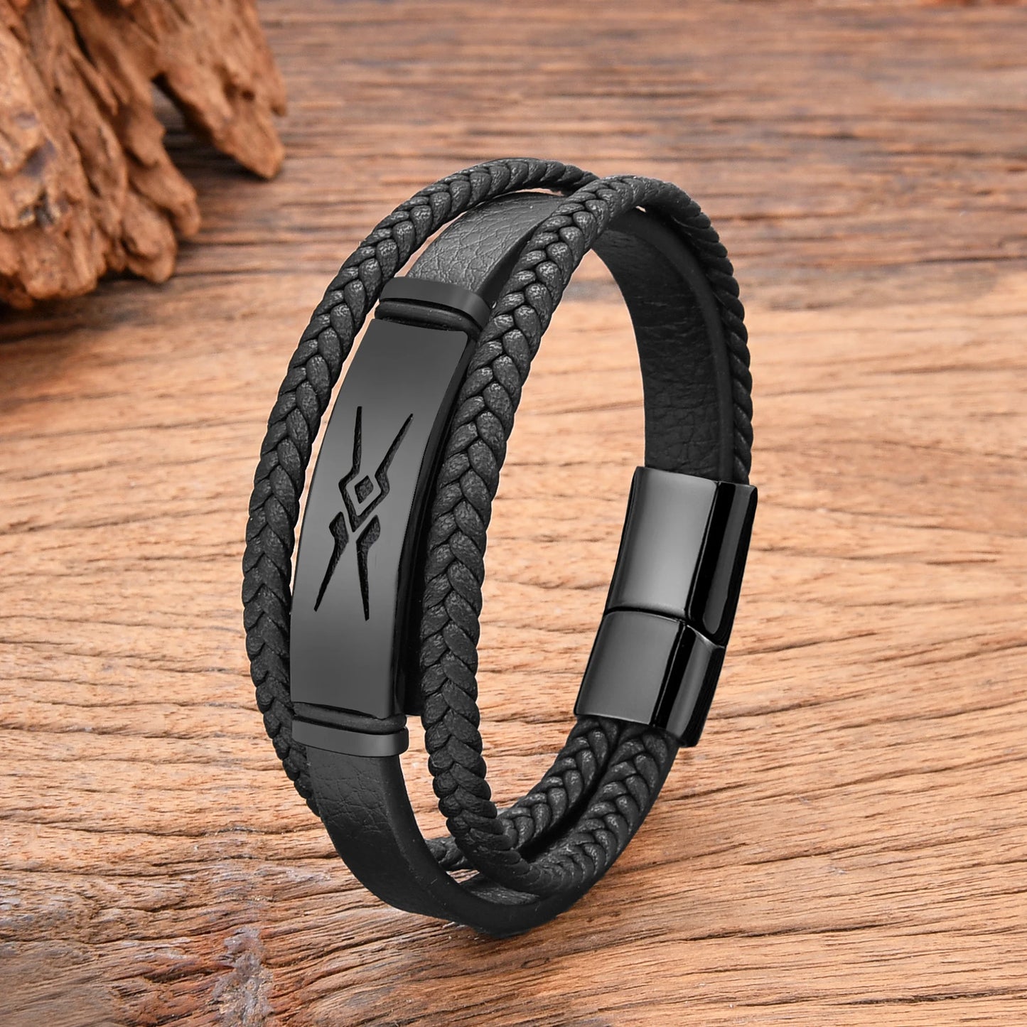 Bracelet cuir homme "STORM"