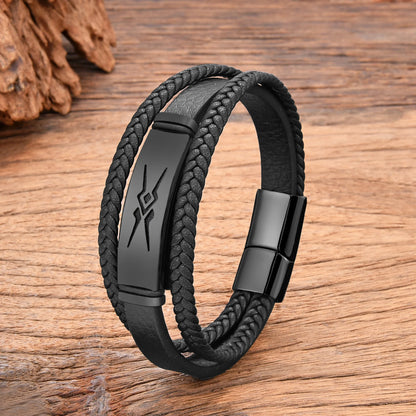 Bracelet cuir homme "STORM"