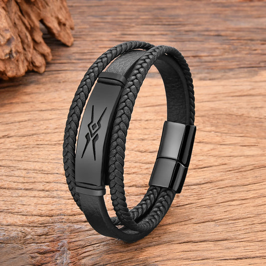 Bracelet cuir homme "STORM"