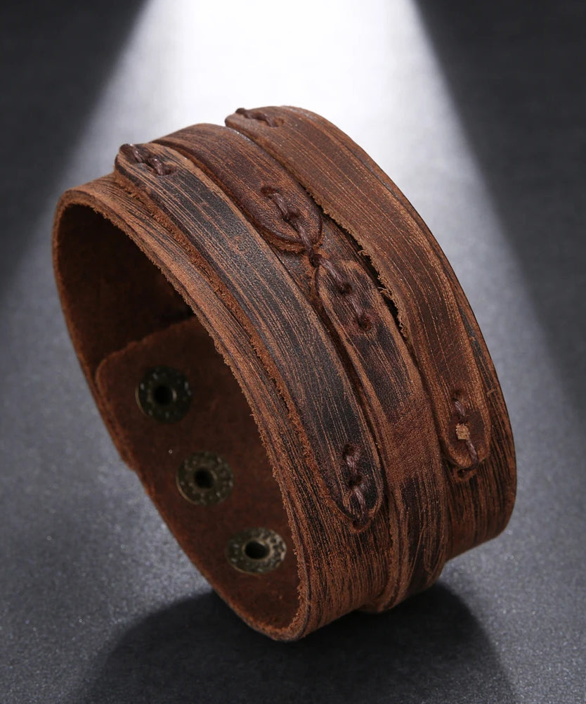Bracelet cuir homme "VINTAGE LEATHER"