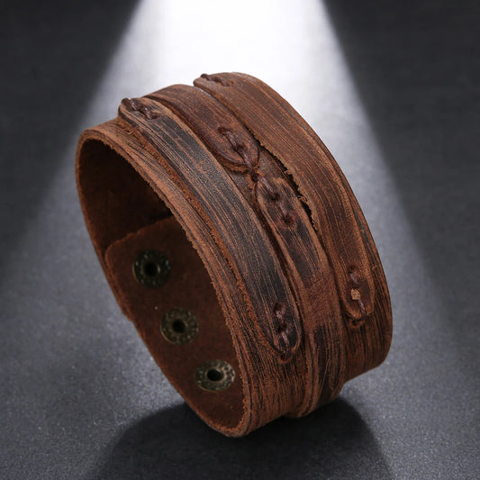 Bracelet cuir homme "VINTAGE LEATHER"