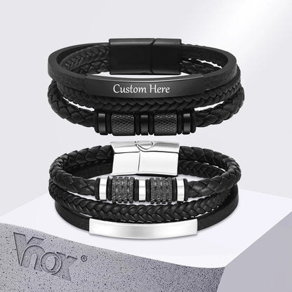 Bracelet cuir homme personnalisé