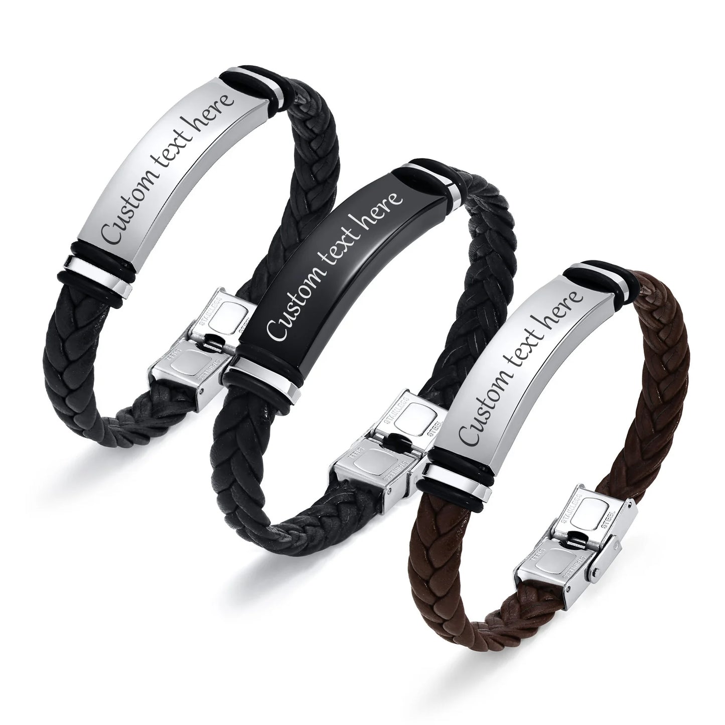 Bracelets cuir Homme "WRITE ME"