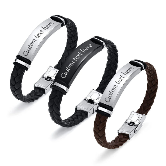 Bracelets cuir Homme "WRITE ME"