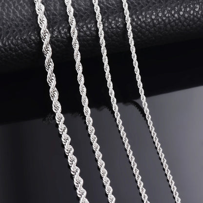 Chaine HOMME Argent maillons fins ou moyens