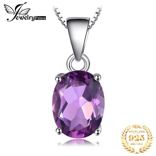 Collier ARGENT FEMME "AMETHYSTE" SANS CHAINE