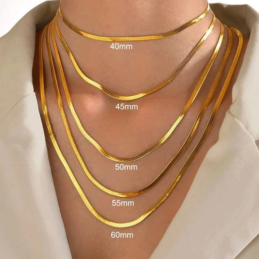Collier ARGENT FEMME "GOLD SNAKE"