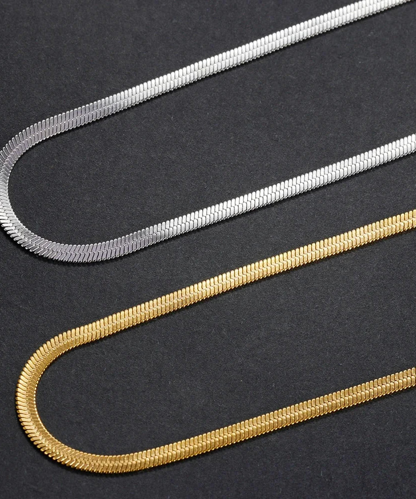 Collier ARGENT FEMME "GOLD SNAKE"