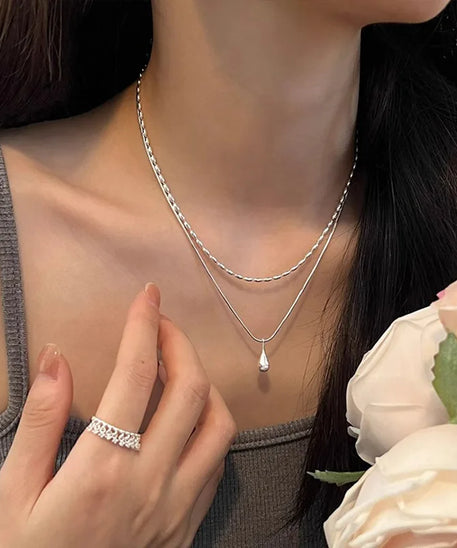 Collier ARGENT FEMME avec pendentif discret