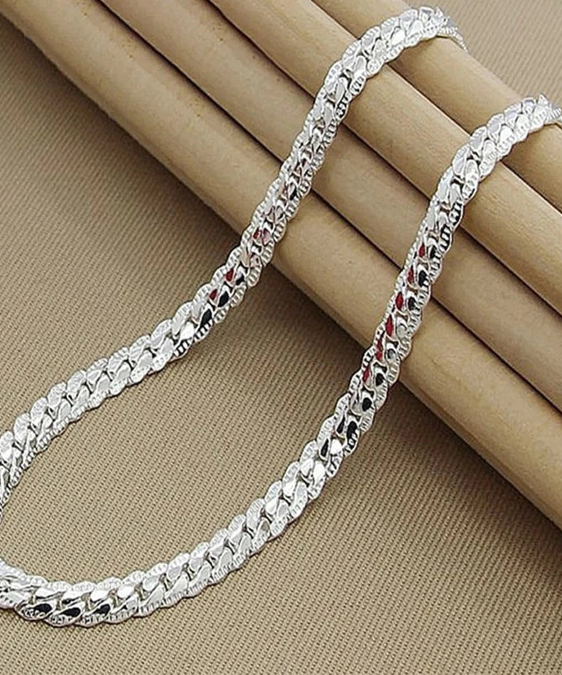 Collier ARGENT femme à GROS MAILLONS