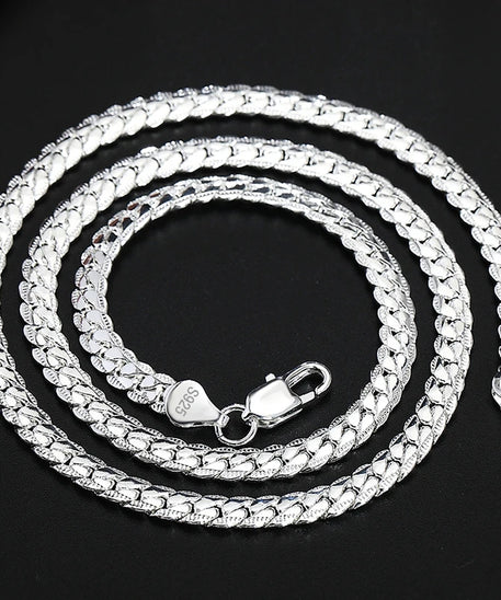 Collier ARGENT femme à GROS MAILLONS