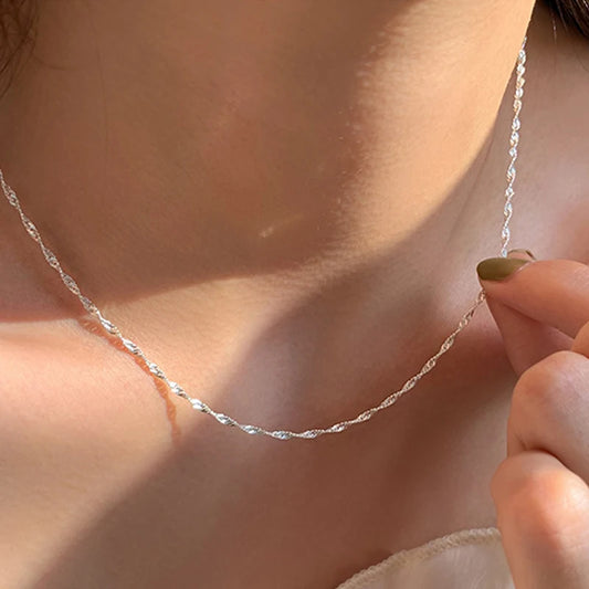 Collier Femme ARGENT "WATER WAVE"