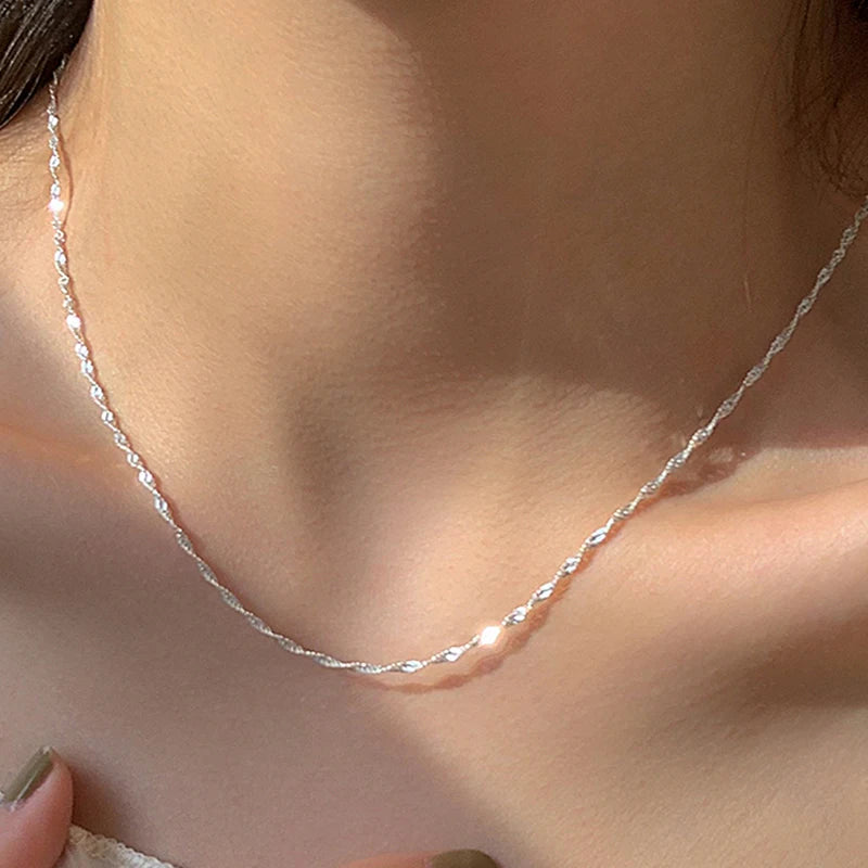 Collier Femme ARGENT "WATER WAVE"
