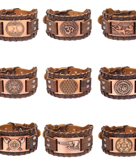Bracelet cuir homme "RAGNAR"