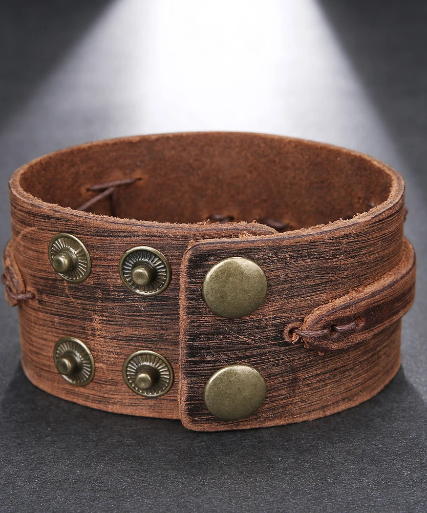 Bracelet cuir homme "VINTAGE LEATHER"