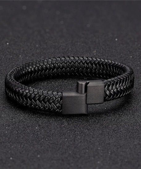 Bracelet CUIR HOMME "ROPE STEEL"